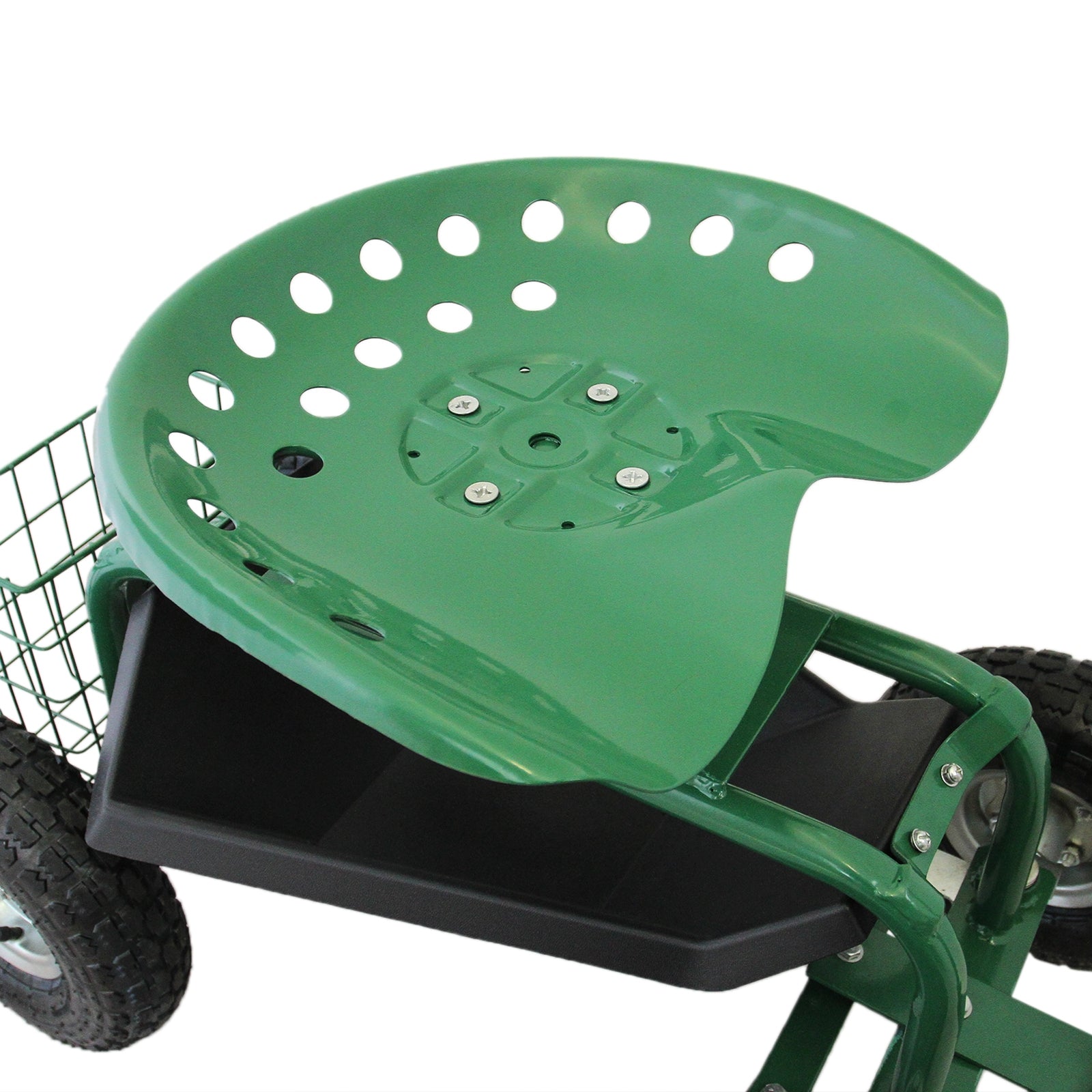 Q-Rax Sgabello Giardinaggio con Ruote Vasca 150kg
