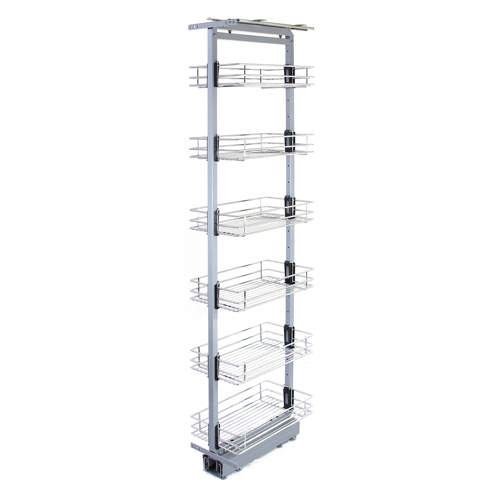 Q-Rax Colonna Estraibile Cucina dispensa inox 6 cestelli 190-220cm