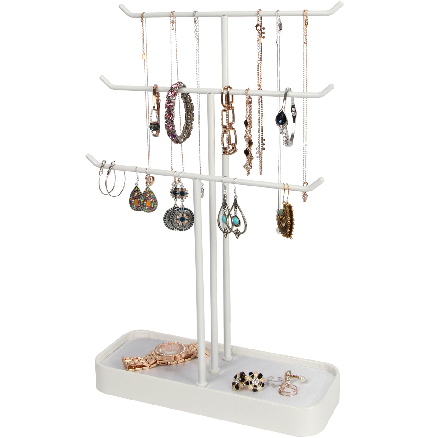 Jackcube Design Makeup Jewelry Stand 3 Livelli Bianco Vassoio