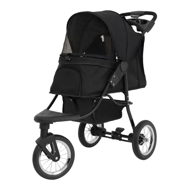 Q-Rax Accessori per la casa passeggino jogger animali nero pieghevole