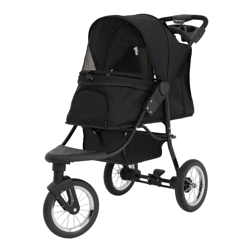Q-Rax Accessori per la casa passeggino jogger animali nero pieghevole