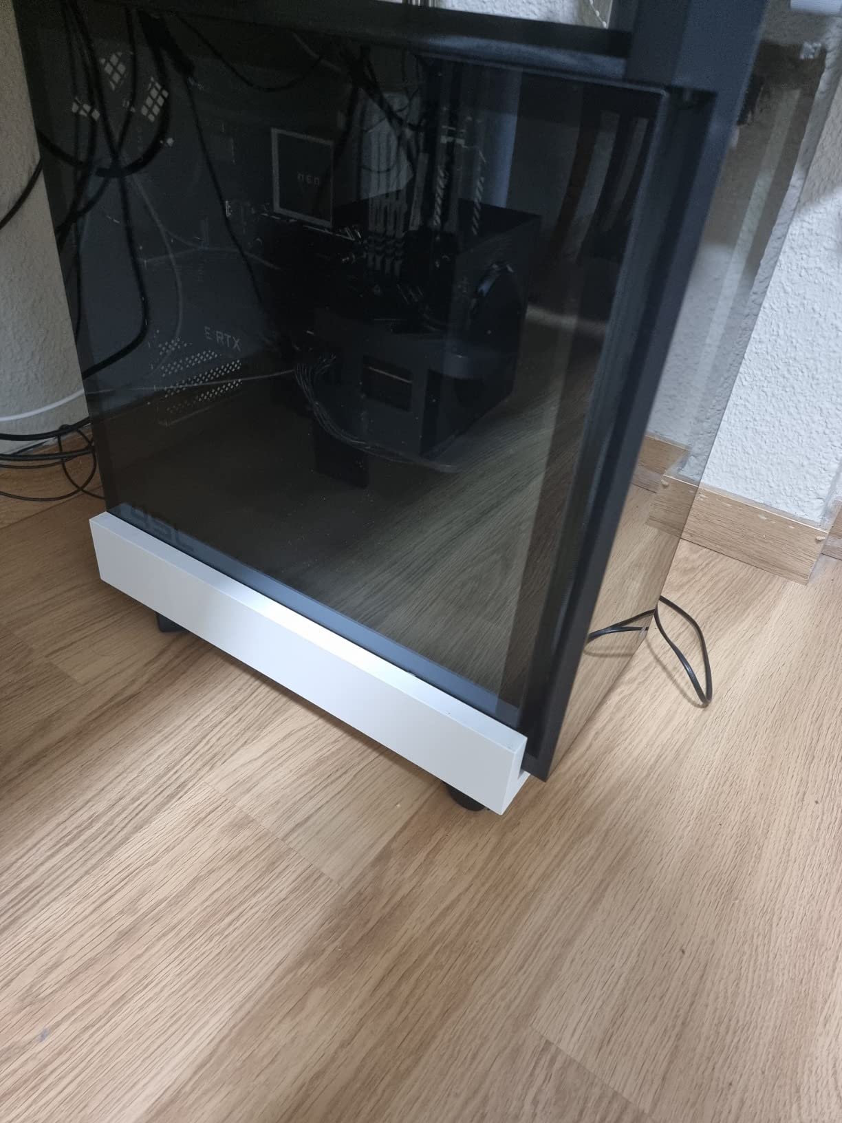 Henor Supporto CPU 25x45x12,5 Ruote Bianco Torre PC