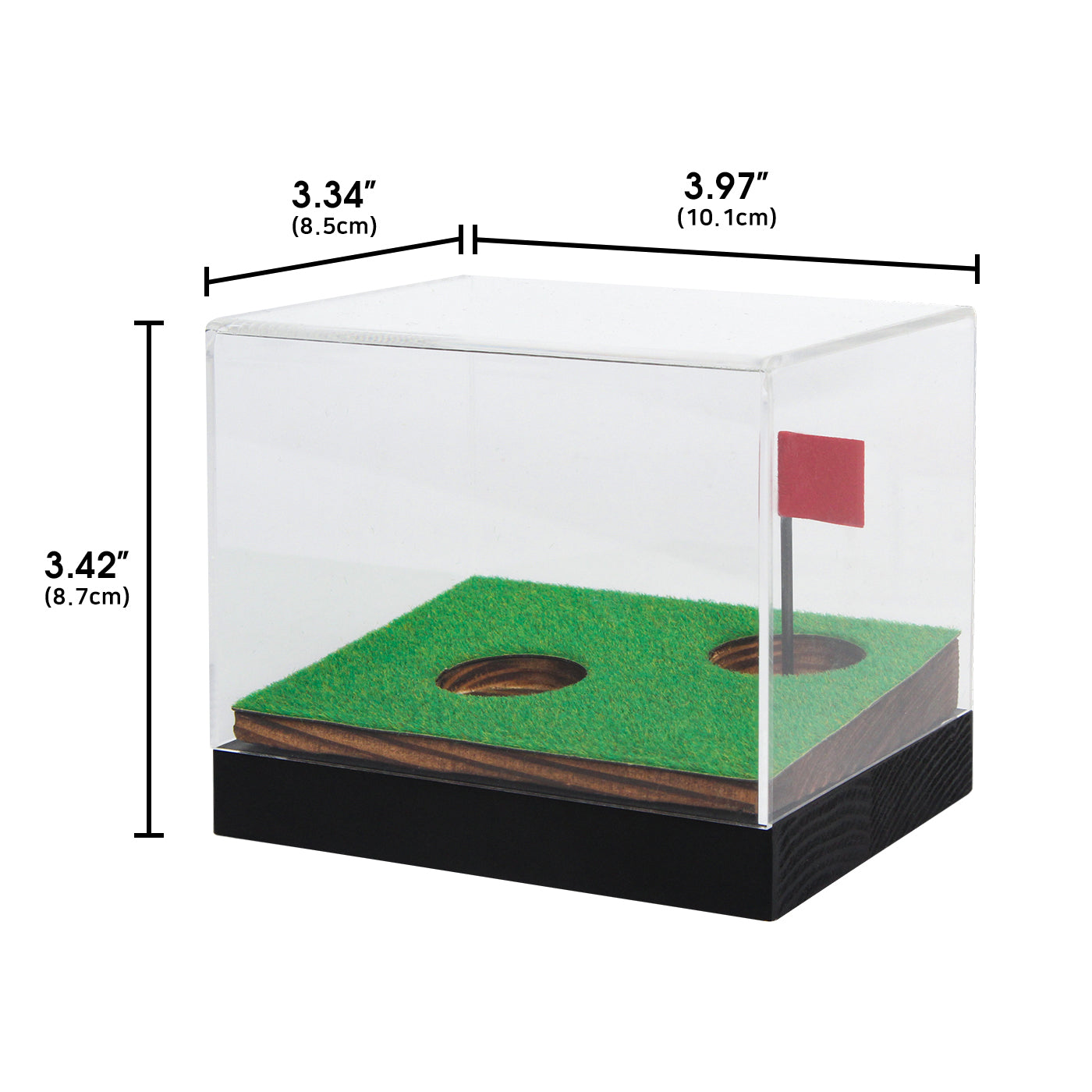 Jackcube Design teca golf acrilico base legno pallina singola