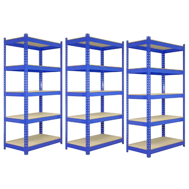 Q-Rax Scaffale Garage Blu 120x50 cm 3 Pezzi Portata 200 kg