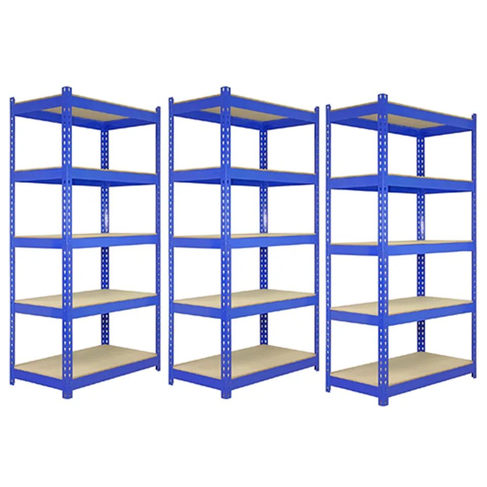 Q-Rax Scaffale Garage Blu 120x50 cm 3 Pezzi Portata 200 kg