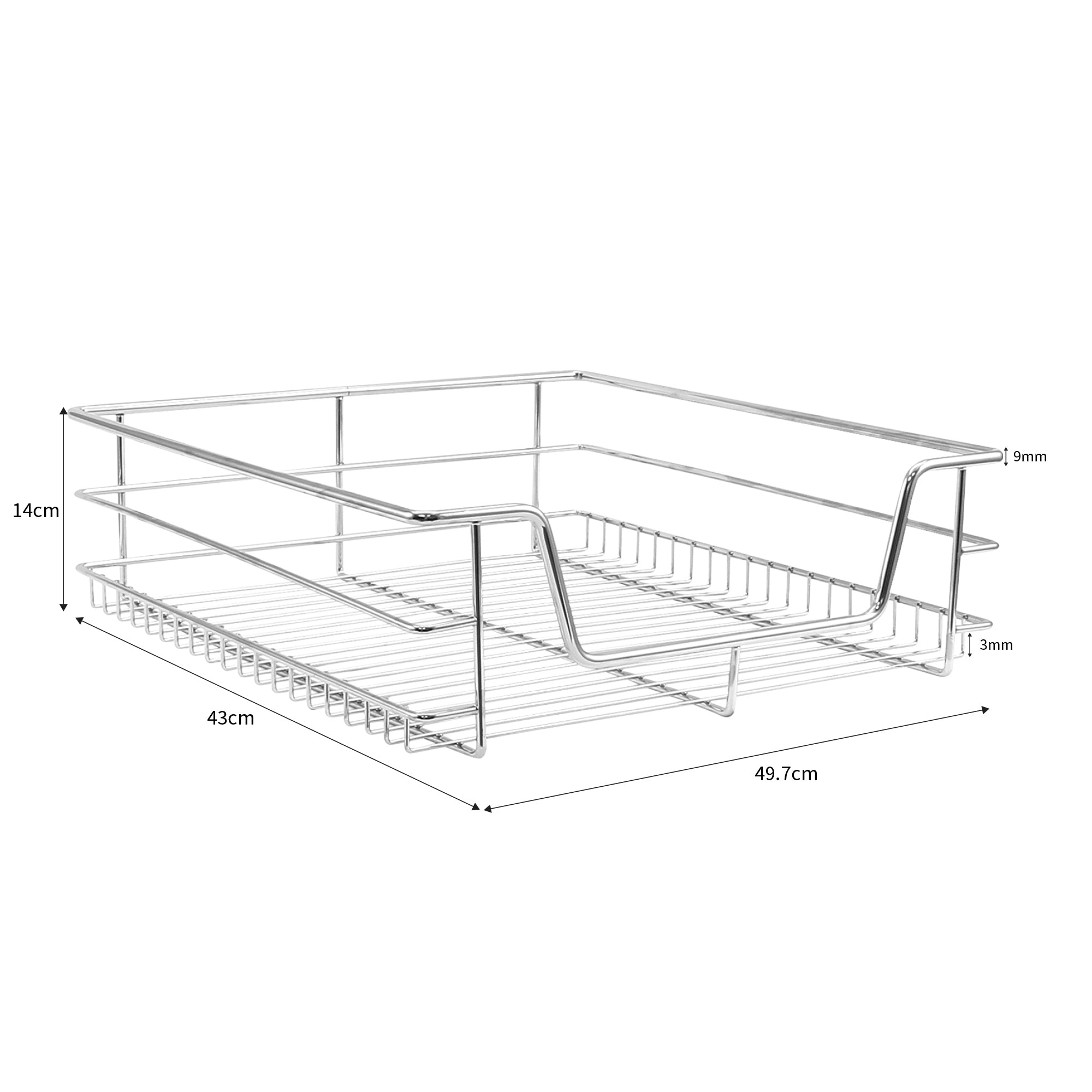 Q-Rax Cestelli Estraibili Acciaio Mobile 60cm 6 Cesti