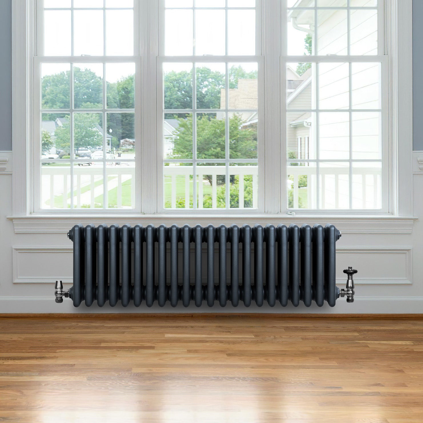 Q-Rax Radiatore Tradizionale 4 Colonne 300x1010mm Antracite