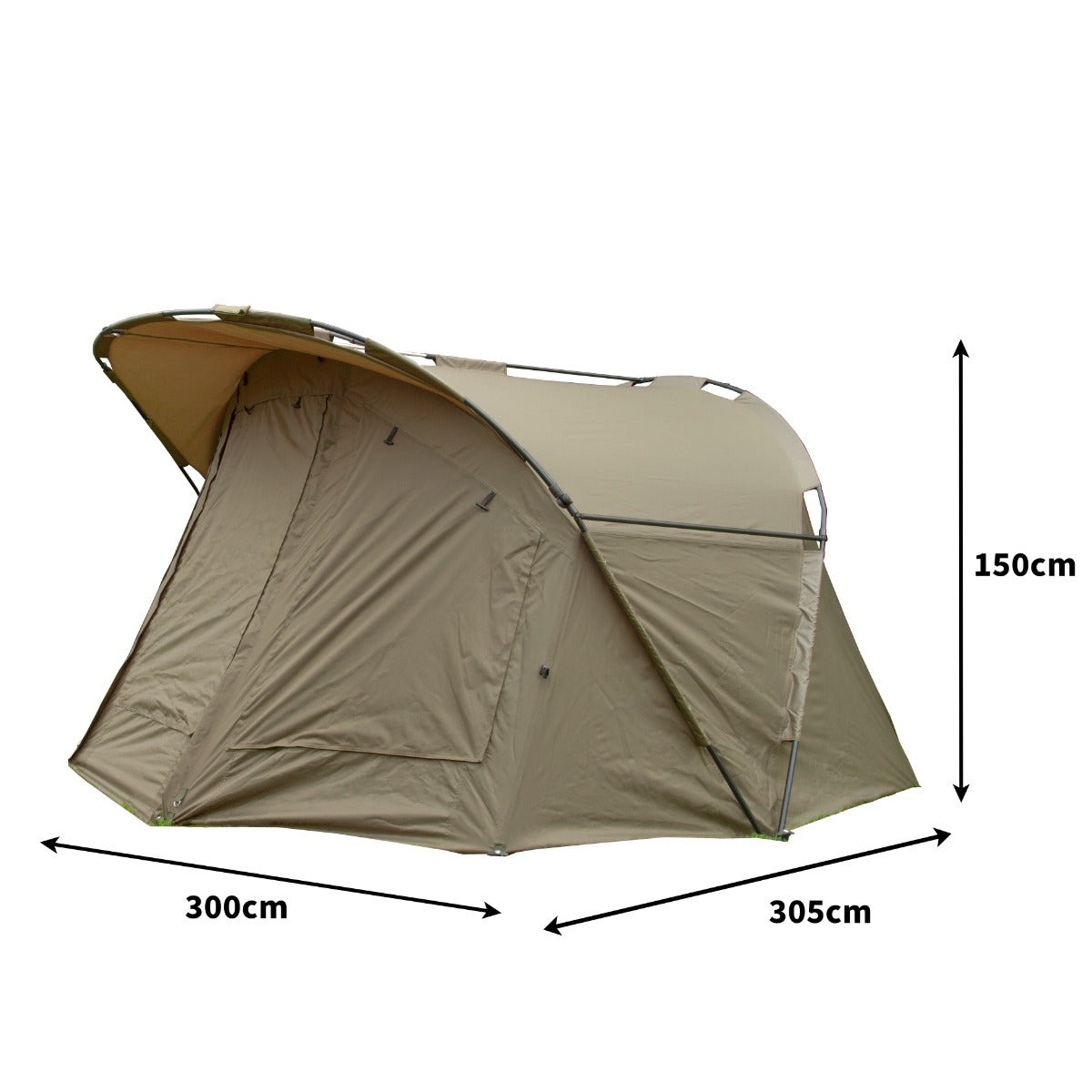 Q-Rax Tenda Bivvy Pesca 2 Persone 3x3 m Impermeabile