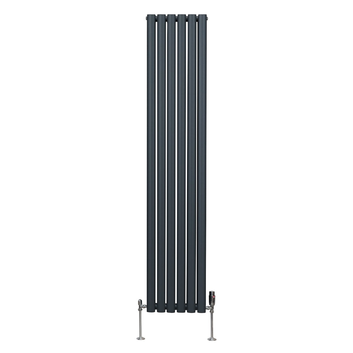 Q-Rax Radiatori 1800x360 Radiatore Antracite Valvole Cromate