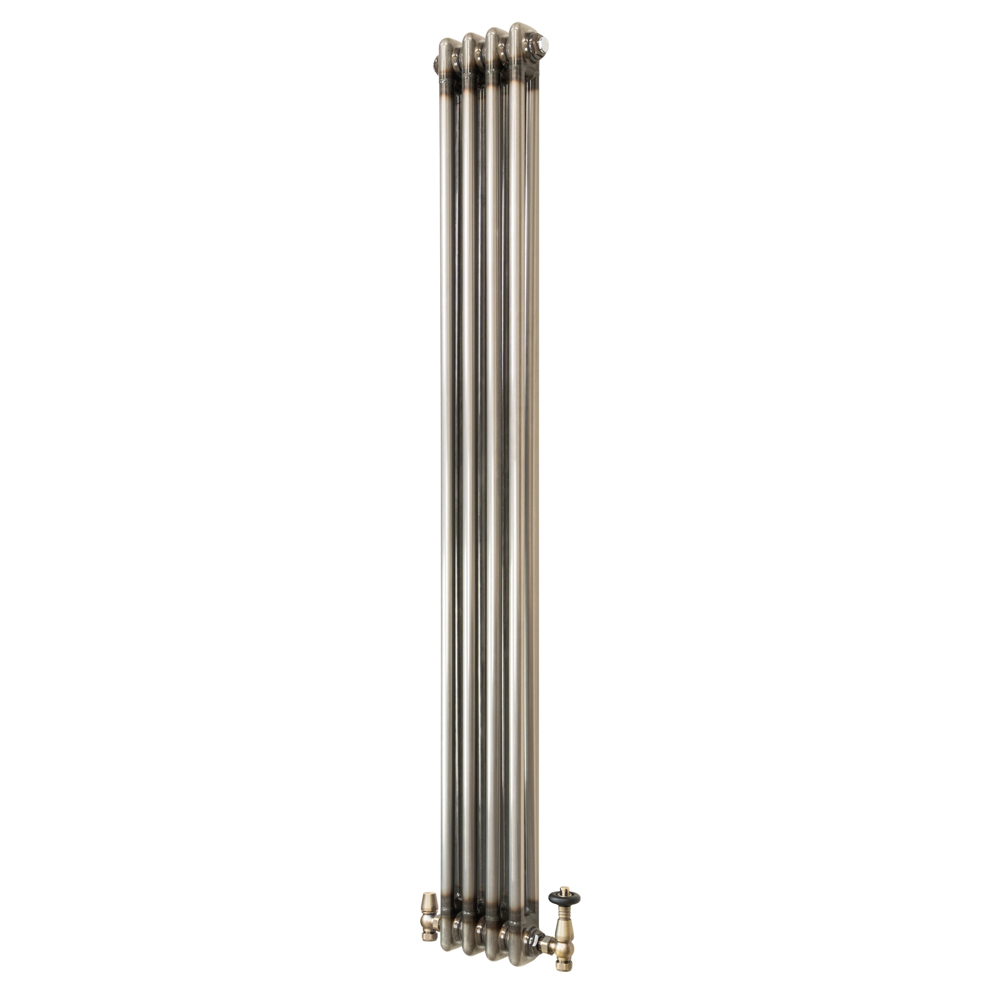 Q-Rax Radiatore 2 Colonne 1500x200 mm Metallo Grezzo Valvole