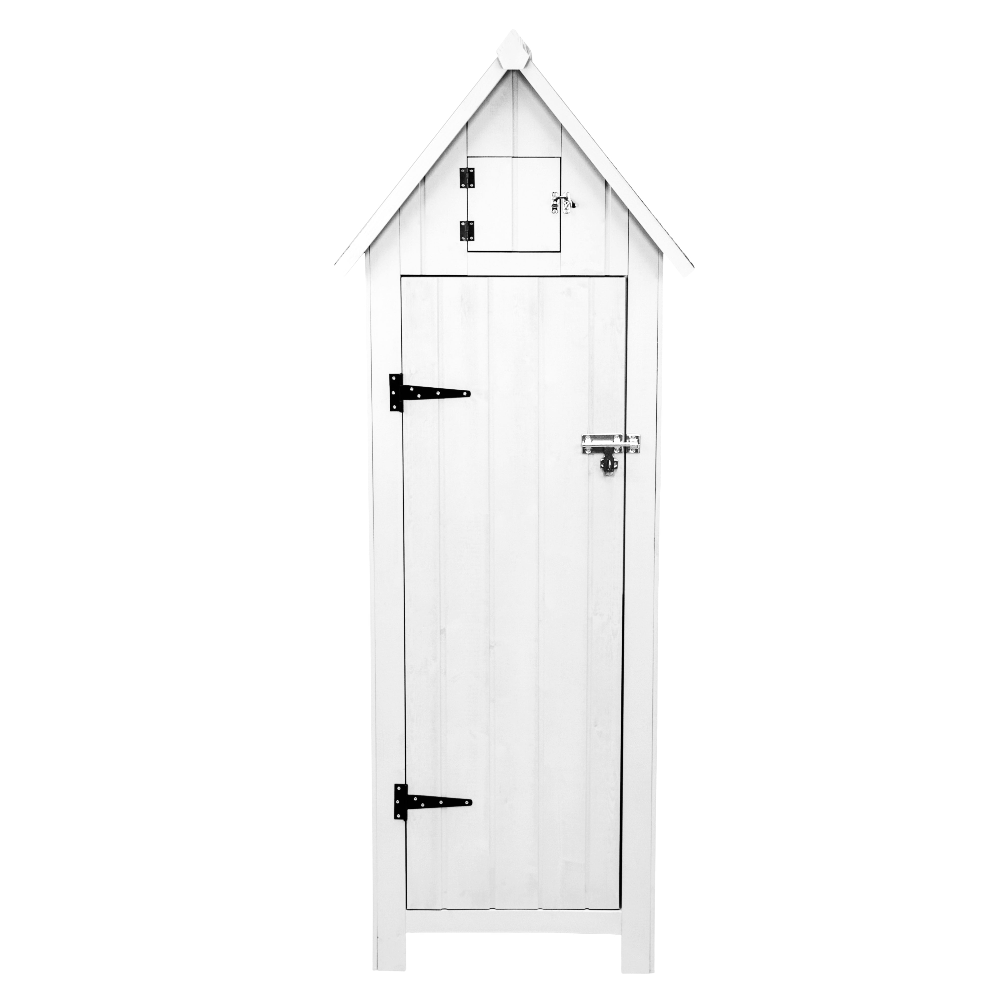 Q-Rax Casetta Capanno Giardino Legno Bianco con Mensole