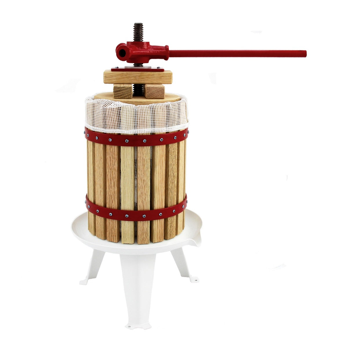 Q-Rax Torchio Frutta 18 Litri pressa manuale acciaio quercia