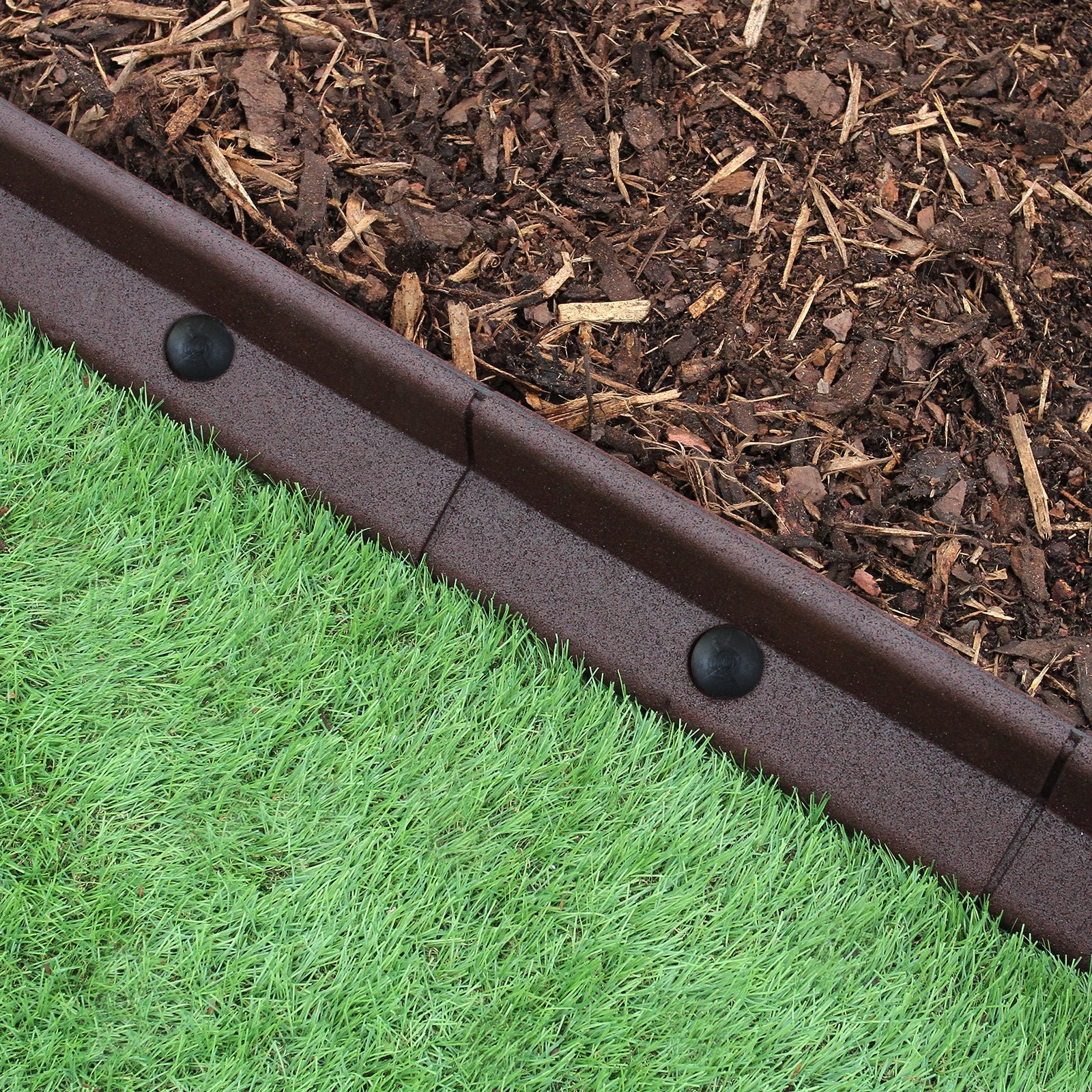 Q-Rax Deposito all'Aperto Bordatura Giardino Flessibile 1,2m Marrone 4pz