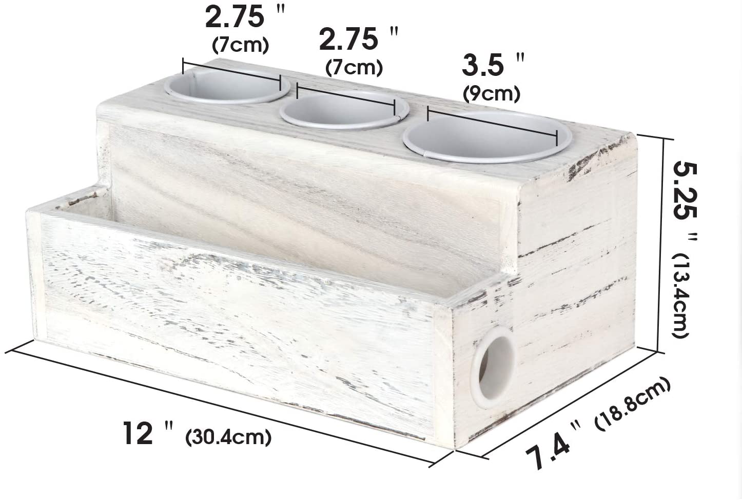 Jackcube Design Bathroom portaphon legno bianco 4 scomparti