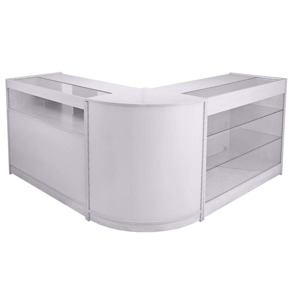 Q-Rax Taurus Set 3 Banconi Negozio Bianco Brillante