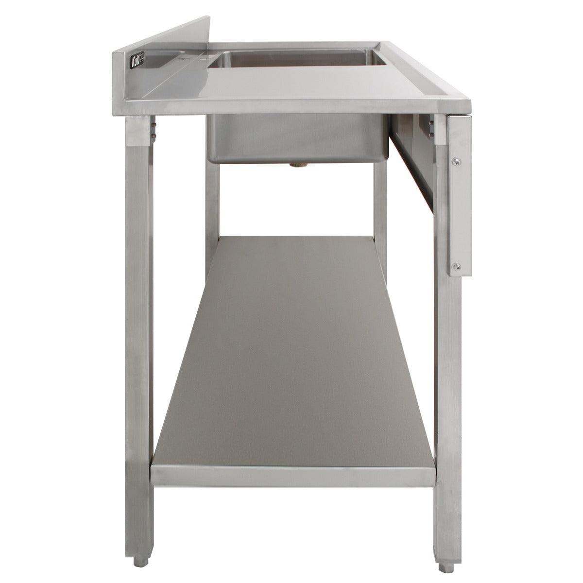Q-Rax Lavello Inox Ristorazione 120 cm Sgocciolatoio a Sinistra