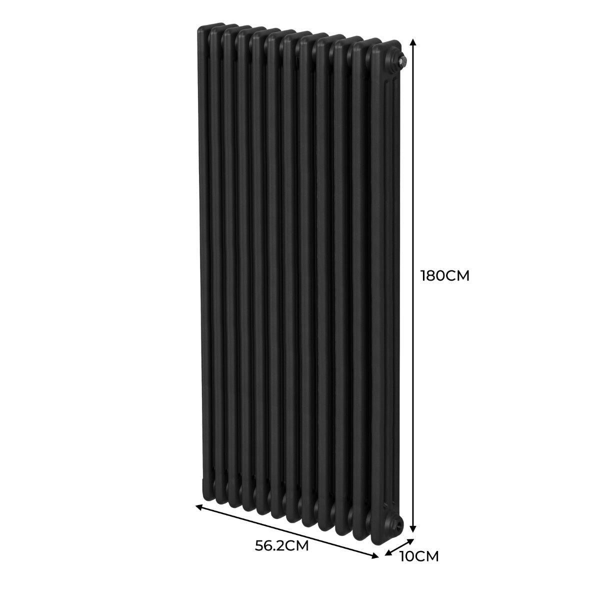 Q-Rax Radiatore 3 Colonne 1800x562 mm Nero Acciaio