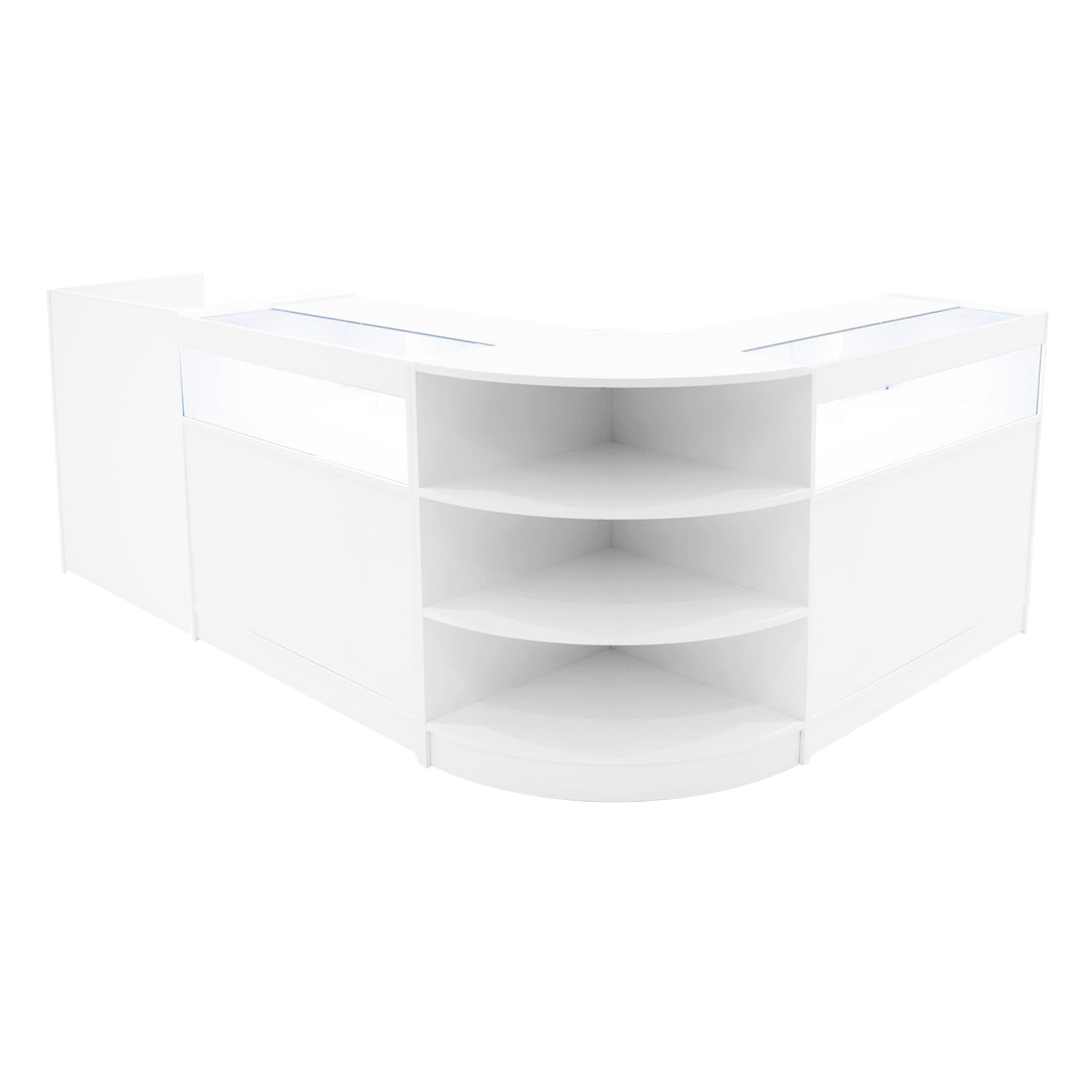 Q-Rax Banconi da Negozio Set LED Sagittarius Bianco 4pz