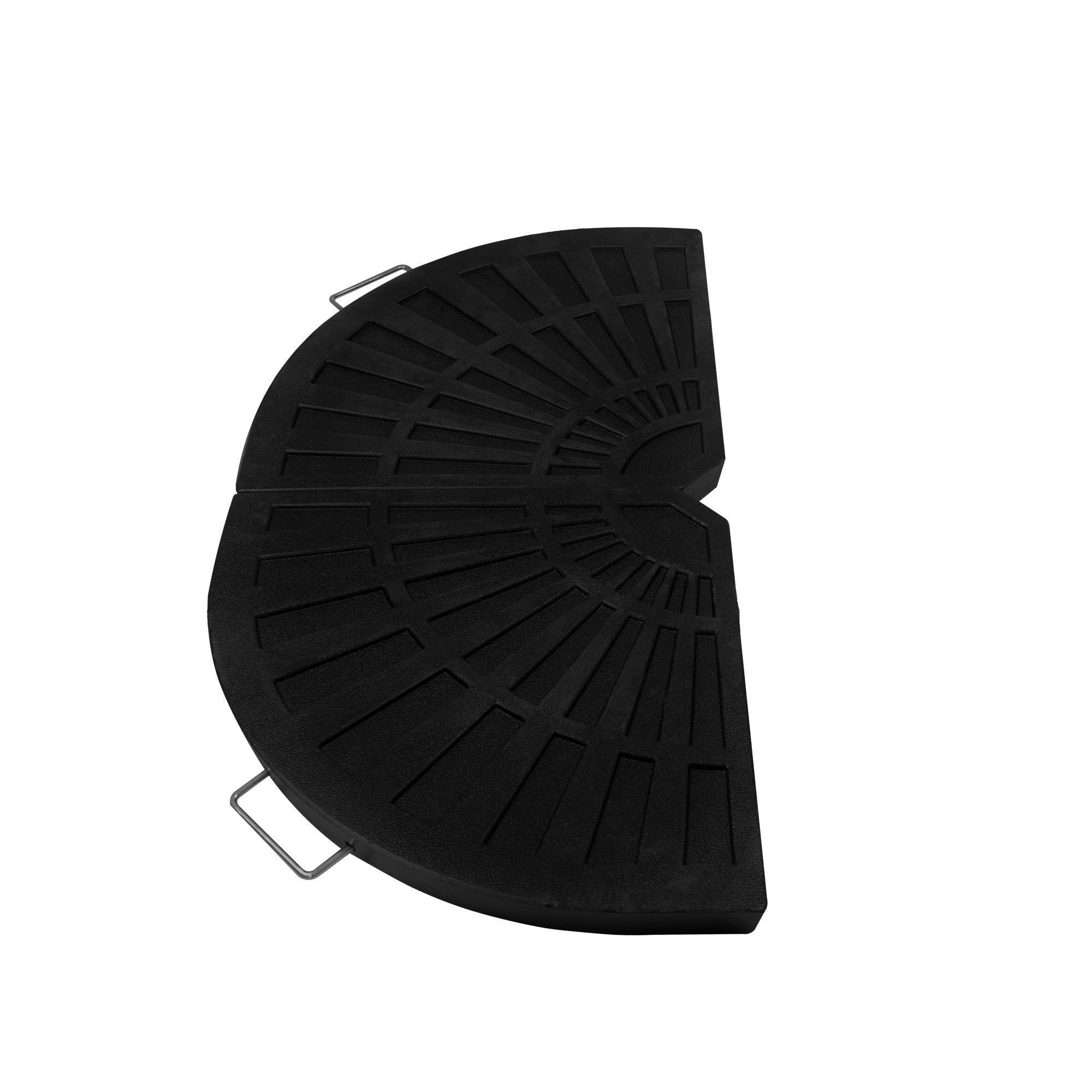 Q-Rax Base Ombrellone Ventaglio Set 2 Pesi Resina Nera
