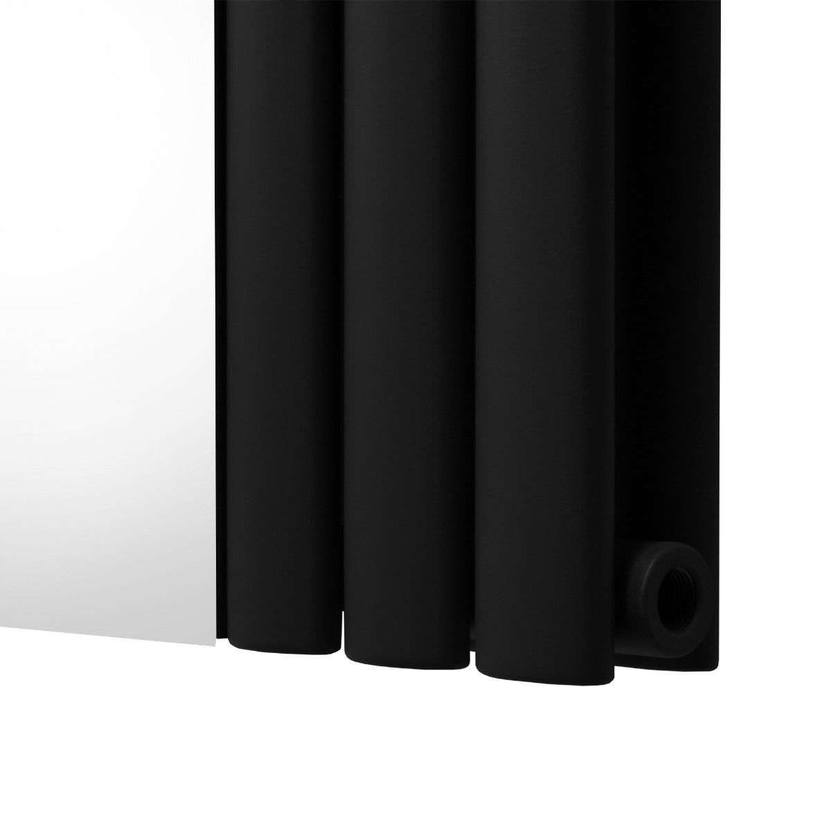 Q-Rax Radiatore Ovali Specchio 1800x500 Nero