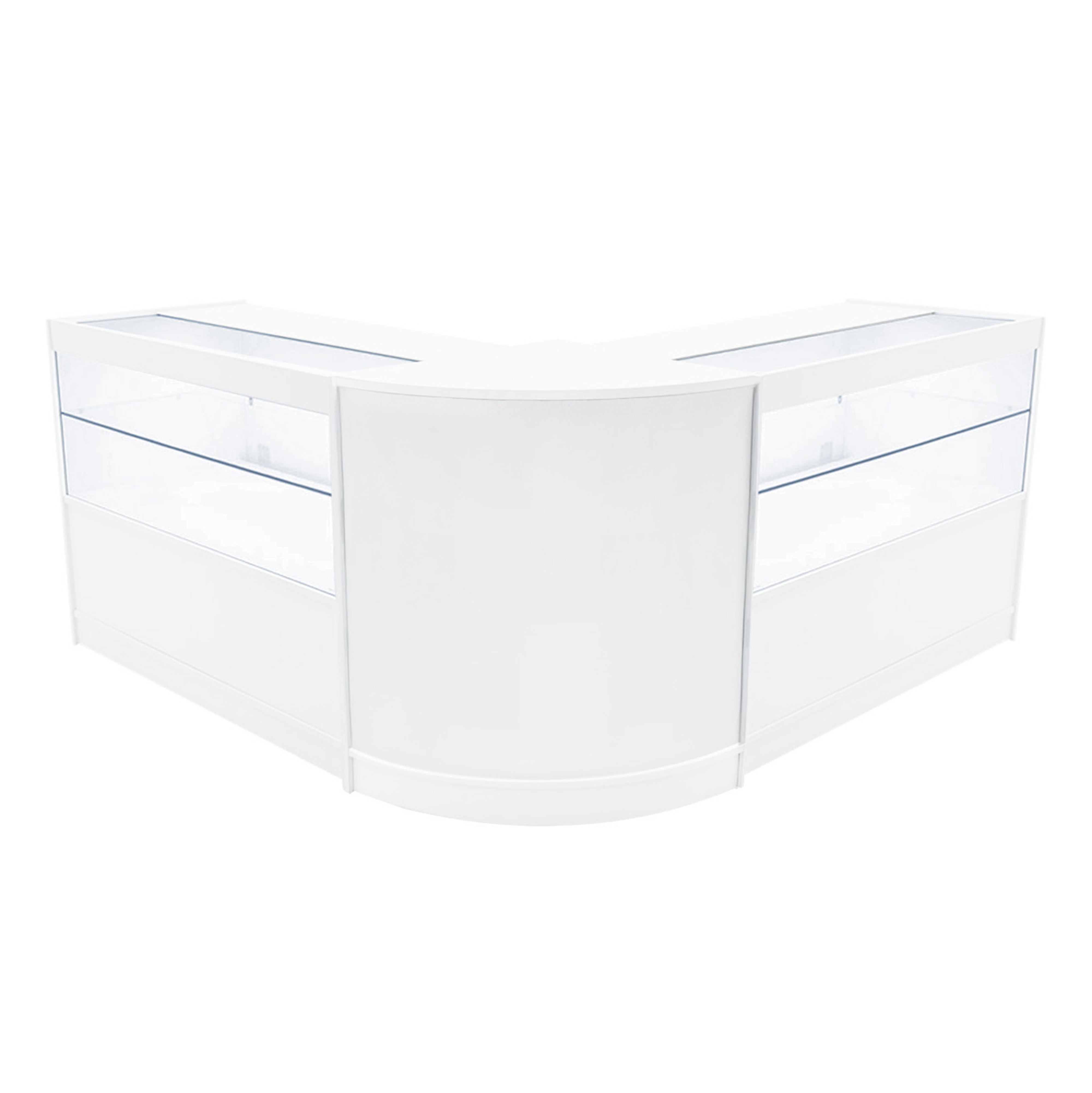 Q-Rax Selene C1200x2 CM60 Bancone Negozio Bianco LED