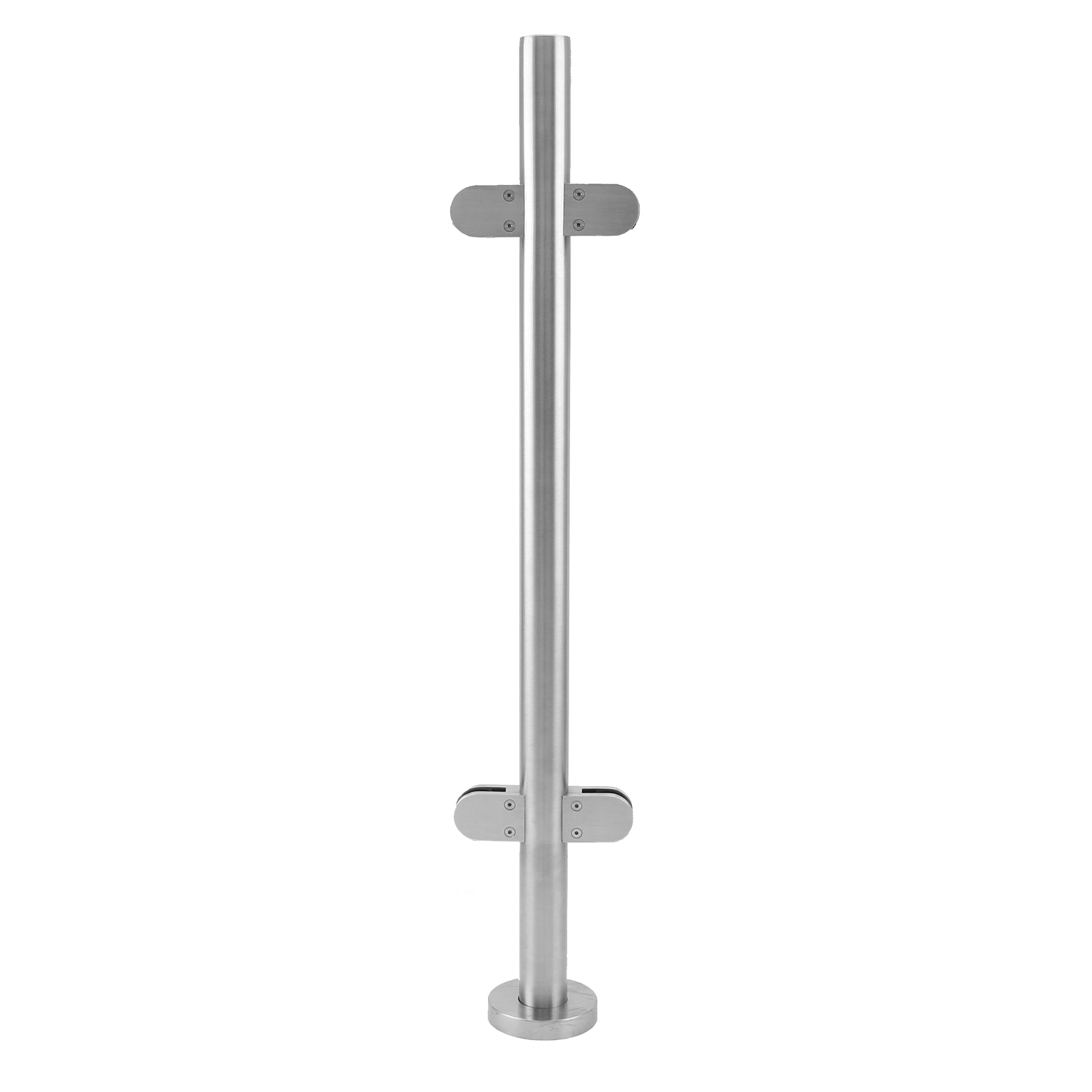 Q-Rax Palo Centrale Balaustra inox 110cm vetro morsetti D