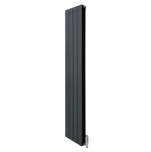Q-Rax Radiatore Alluminio 1800x315 Antracite Valvole