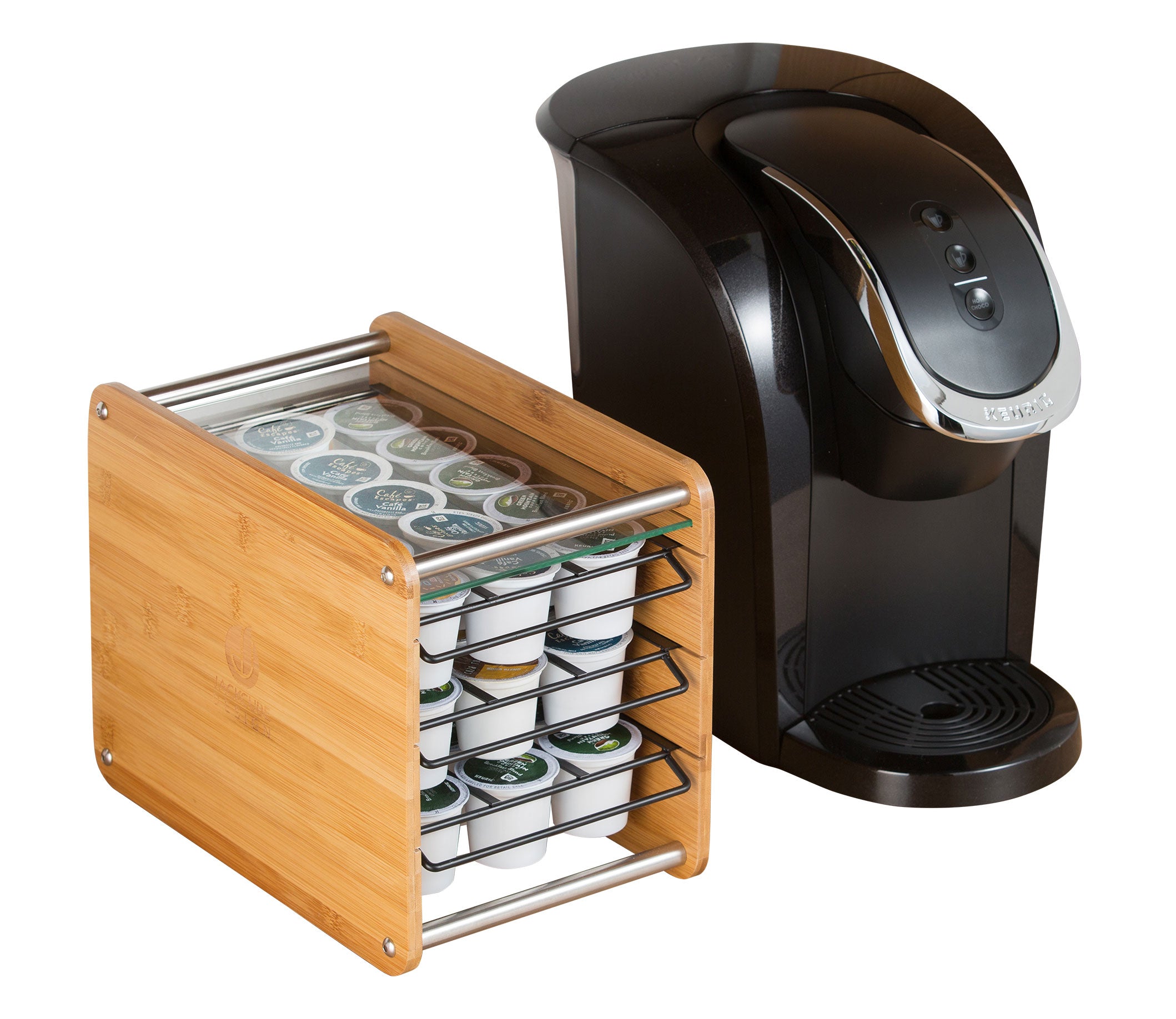 Jackcube Design Kitchen Portacapsule bambù 3 cassetti 48pz