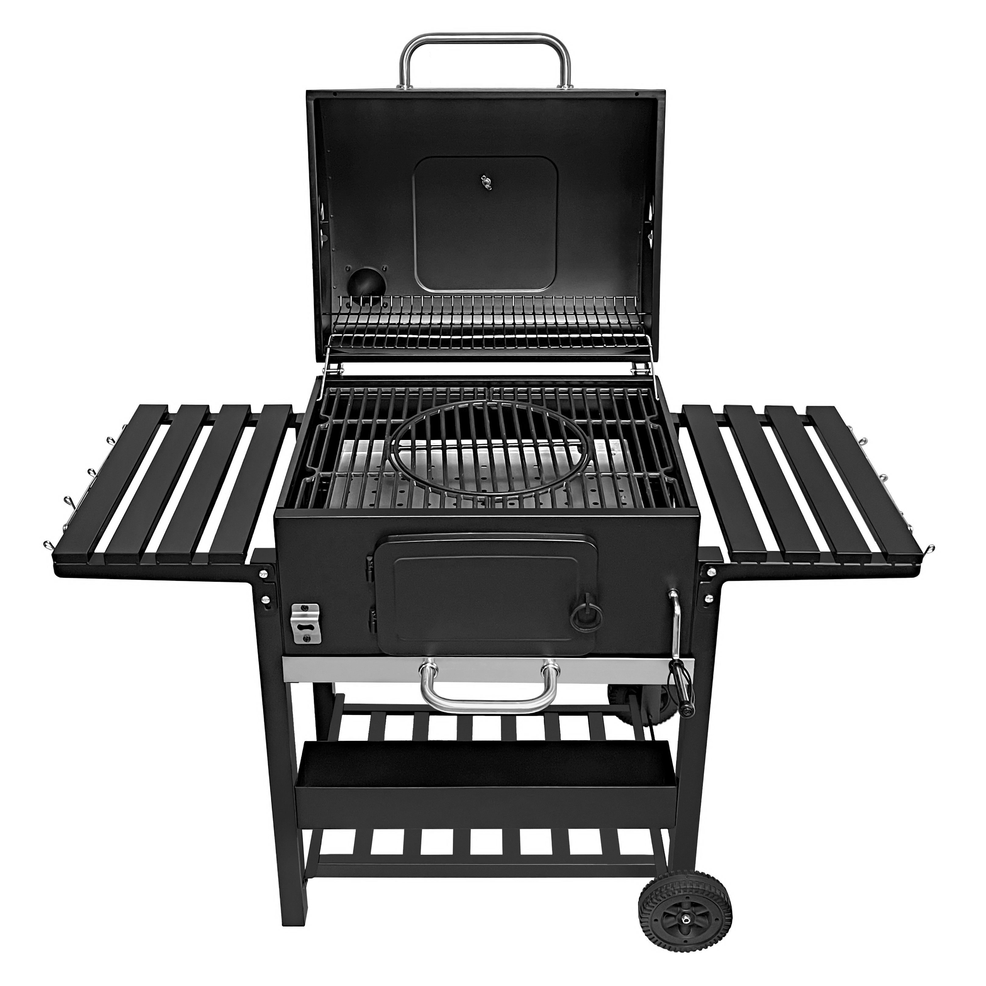 Q-Rax Barbecue BBQ XL Carbone Affumicatore Ghisa Nero