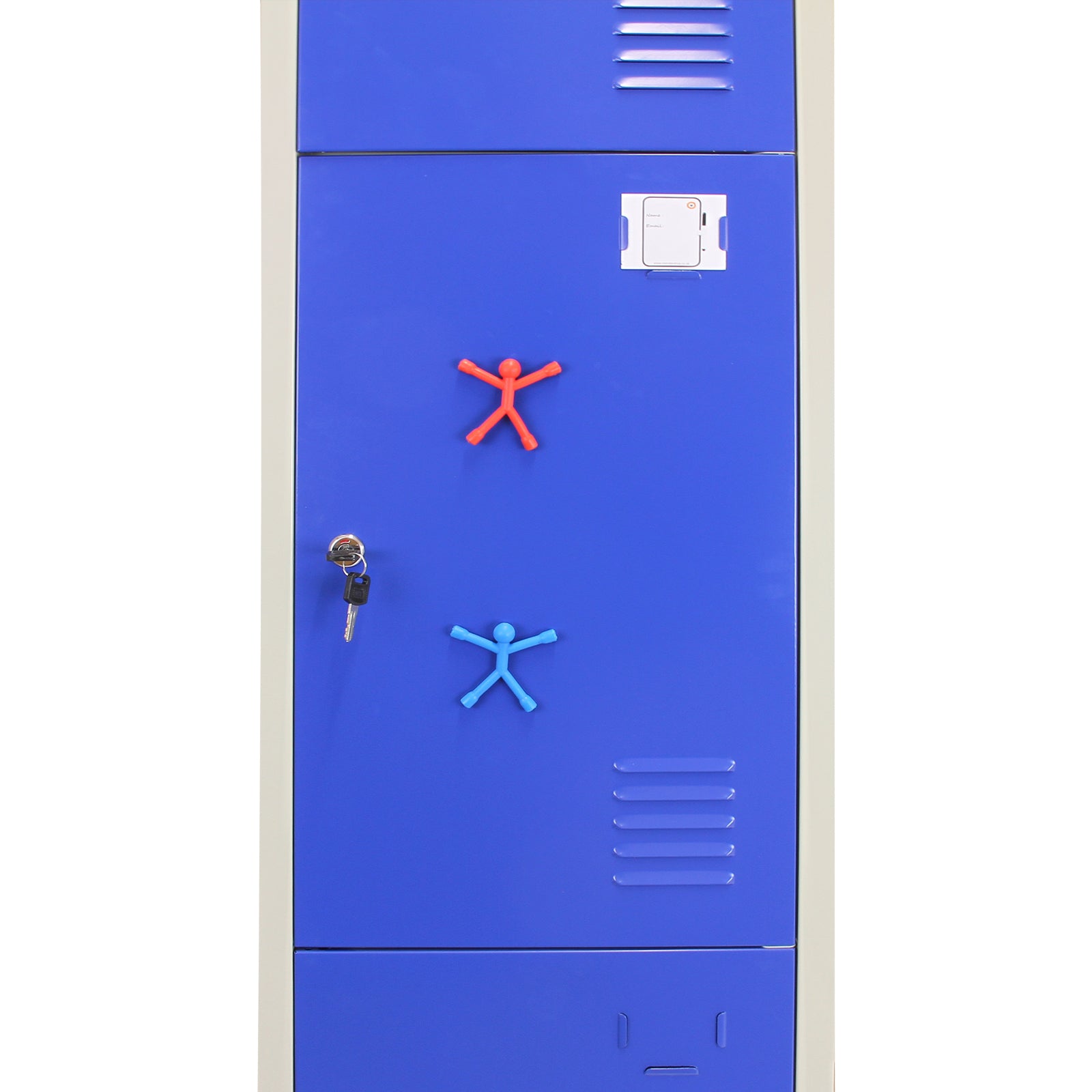 Q-Rax Armadietto 3 Porte Blu Acciaio 180cm Spogliatoio