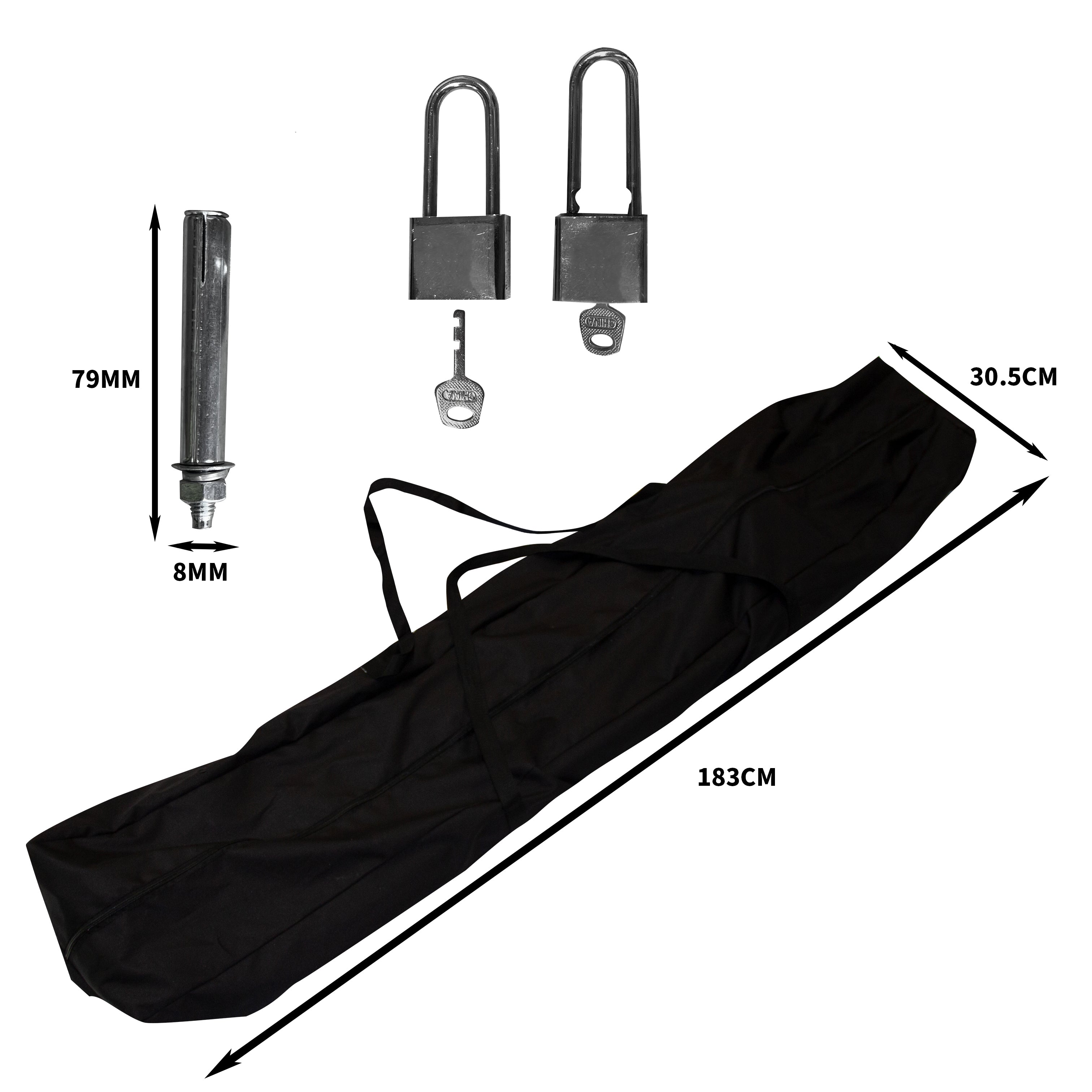 Q-Rax Mobili da Esterno Tenda Moto XL Nero Impermeabile