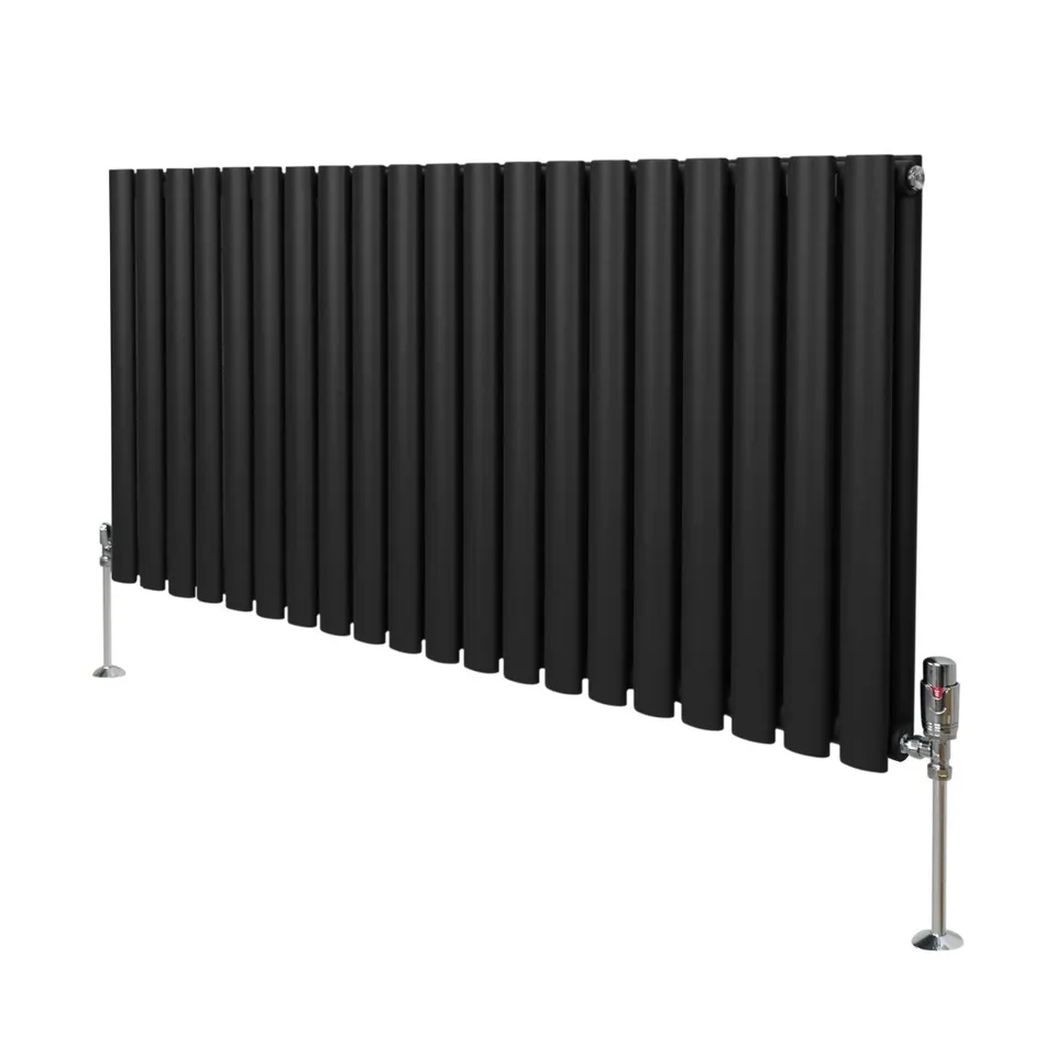 Q-Rax Radiatore Colonna Ovale 600x1200 Nero TRV