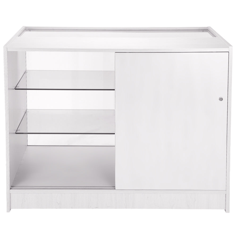Q-Rax K1200 Bancone Espositore Negozio 120cm Bianco Brillante