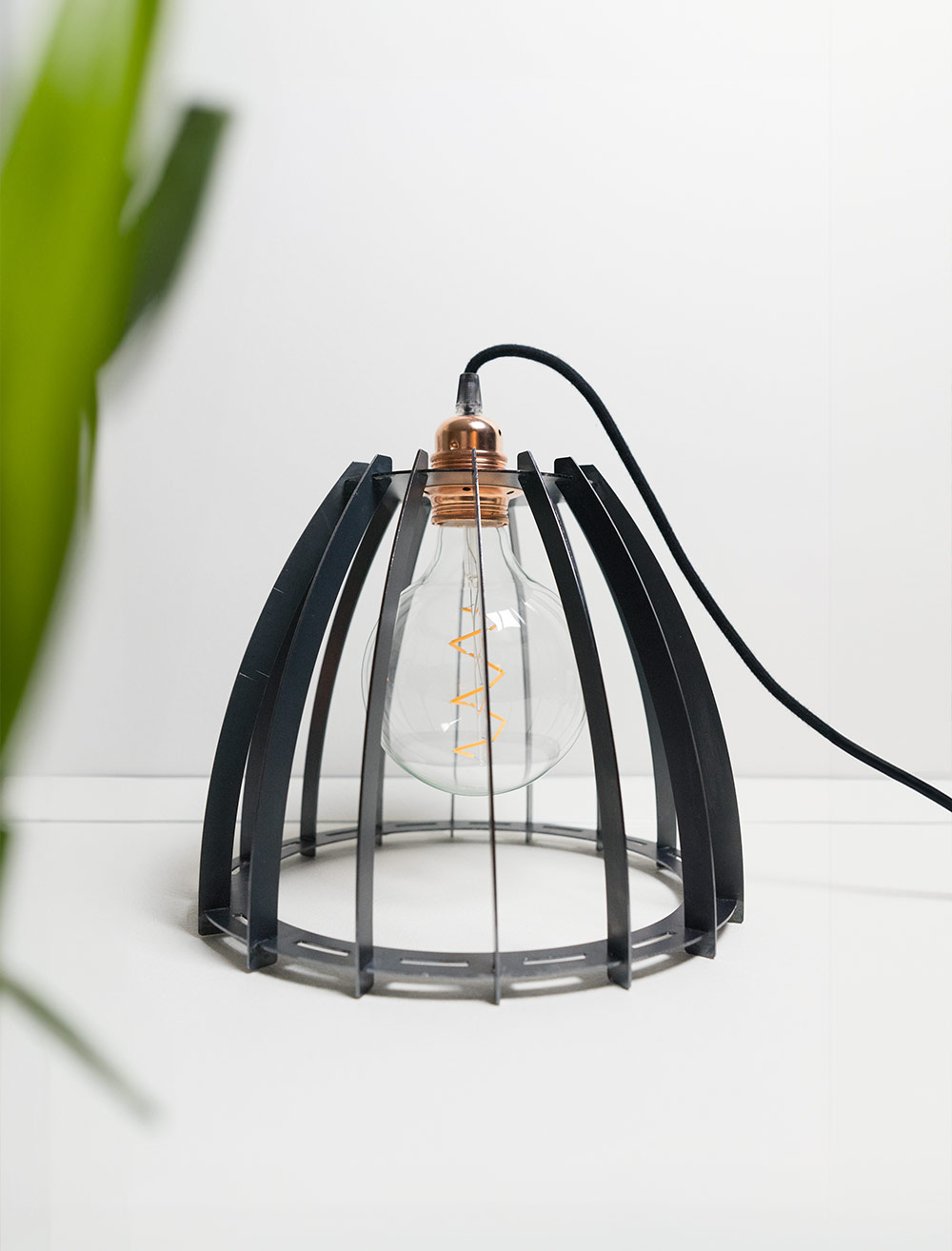 Siderio Scintilla lampada da tavolo antracite LED