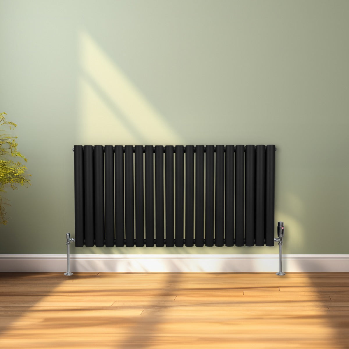 Q-Rax Radiatore Colonna Ovale 600x1200 Nero TRV