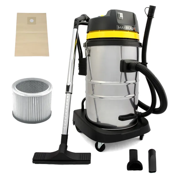 Q-Rax MAXBLAST Aspirapolvere Industriale 50 Litri Secco Umido