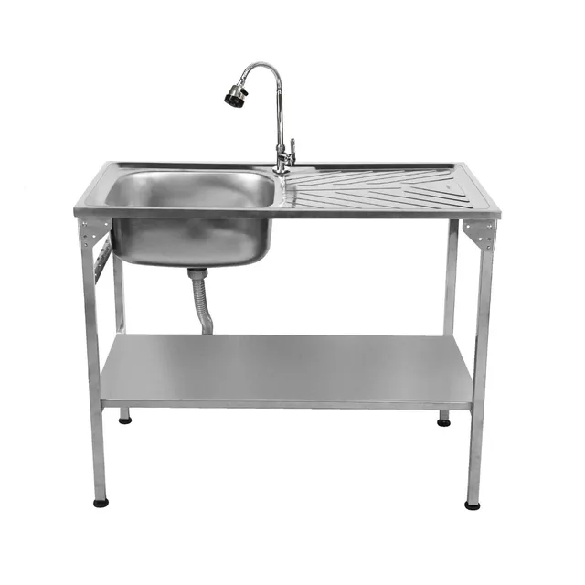 Q-Rax Ristorazione Lavello Campeggio Pieghevole Inox
