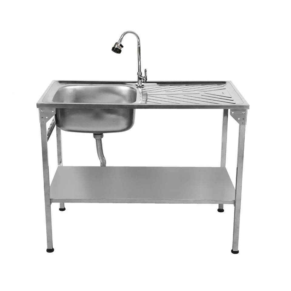 Q-Rax Ristorazione Lavello Campeggio Pieghevole Inox