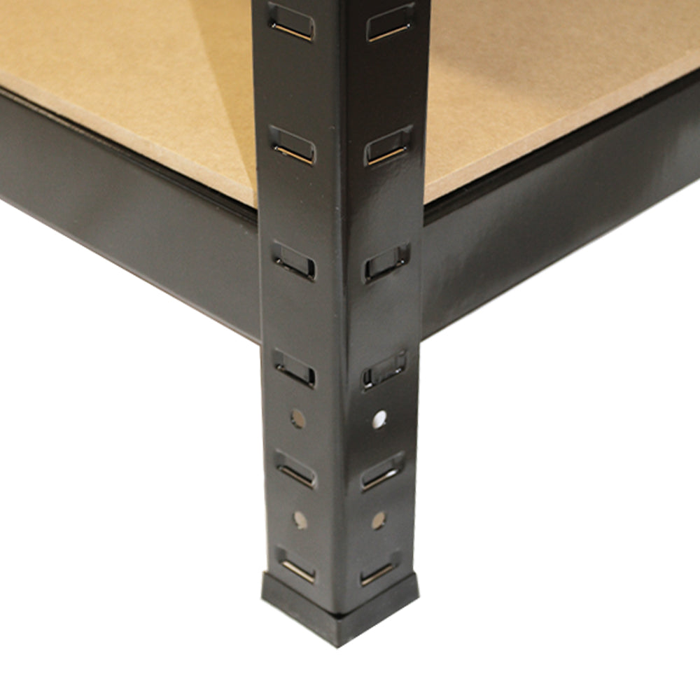 Q-Rax T-Rax 2 Scaffali Acciaio Neri 75cm 5 Ripiani
