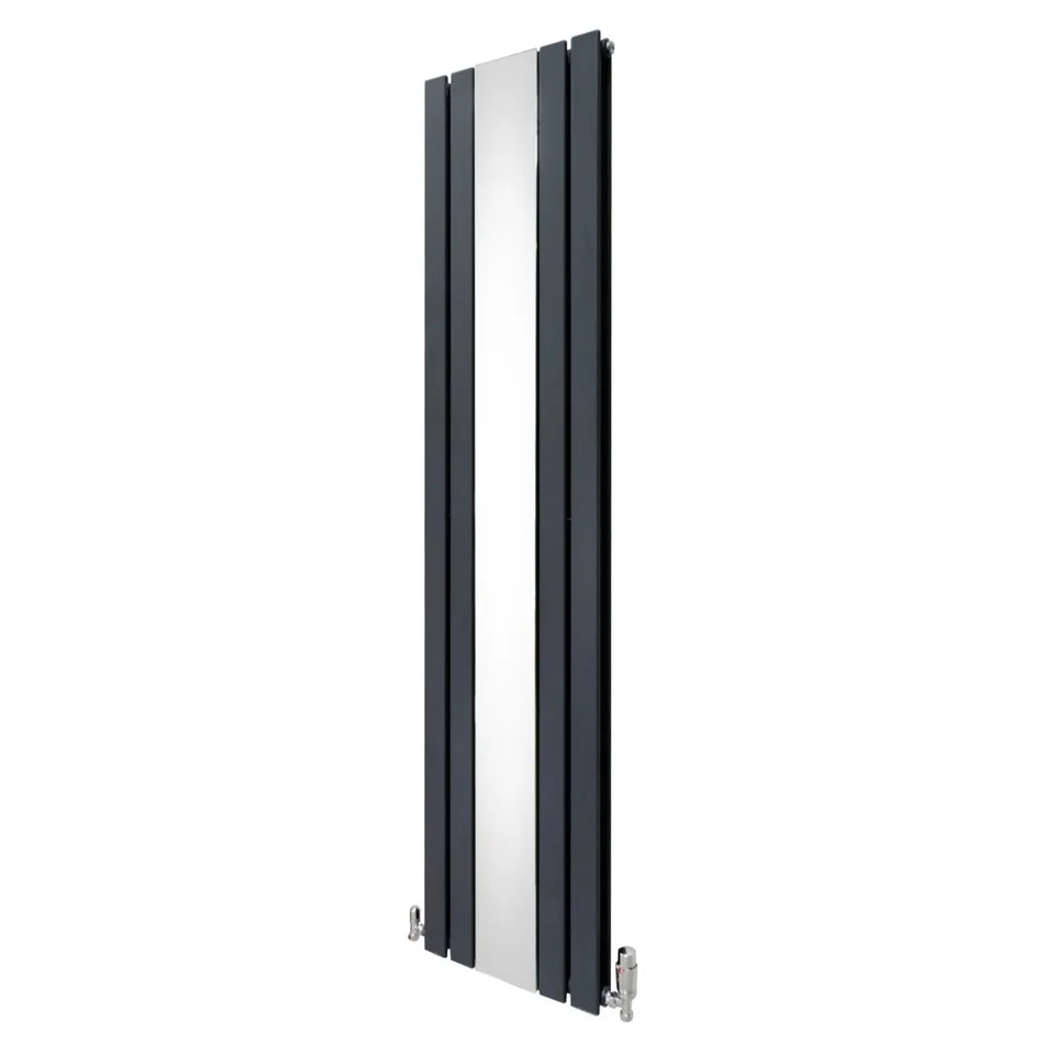 Q-Rax Radiatore a Specchio 1800x425 mm Antracite Valvole