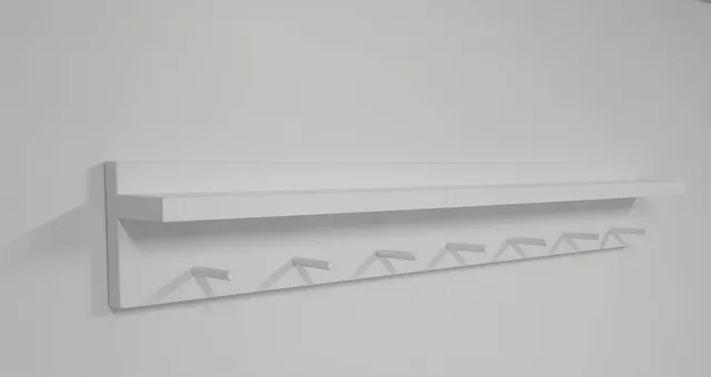 Henor Appendiabiti bianco 80 cm 7 ganci da parete