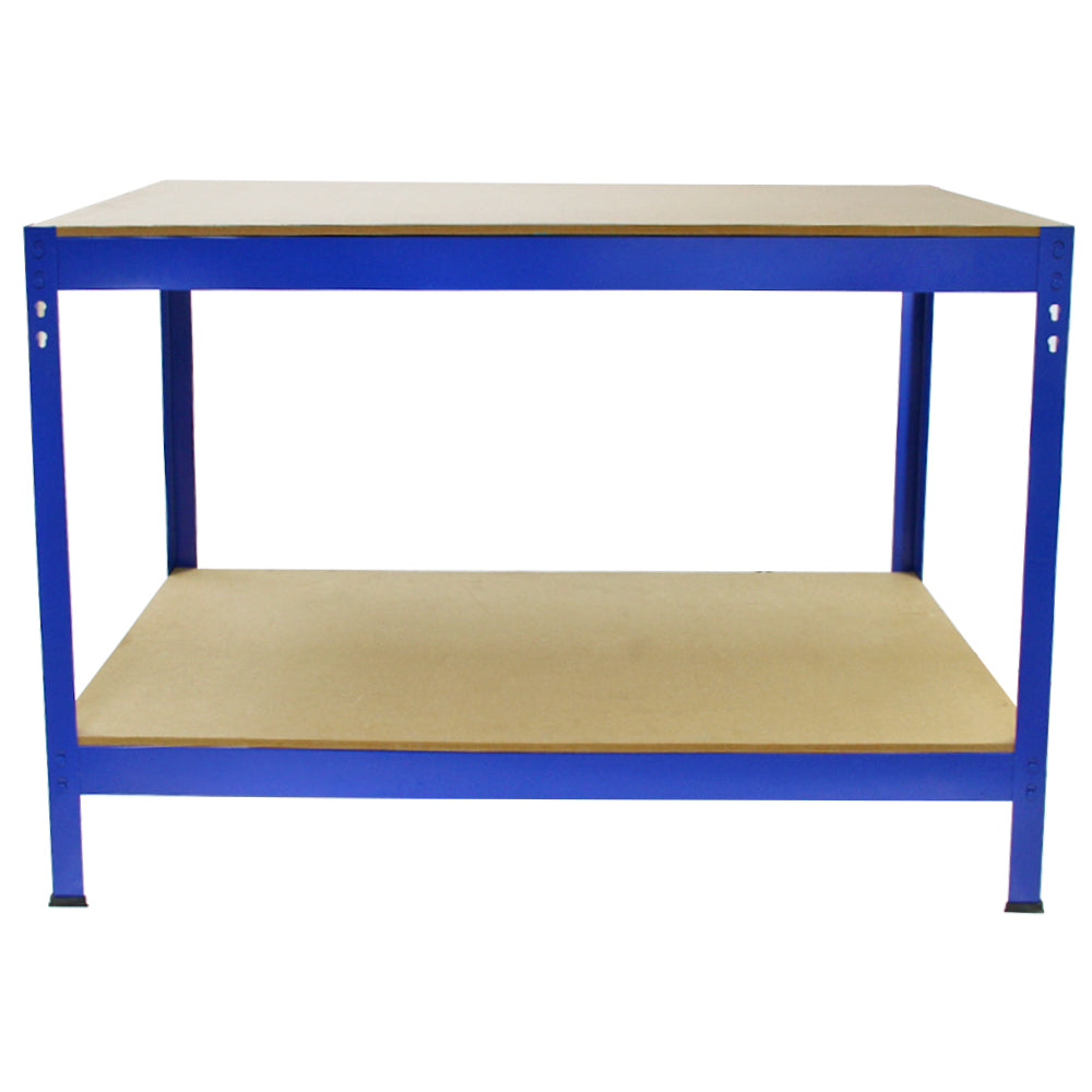 Q-Rax Scaffali Q-Rax Scaffale Garage Blu 90x50 3 Pezzi Banco 120cm