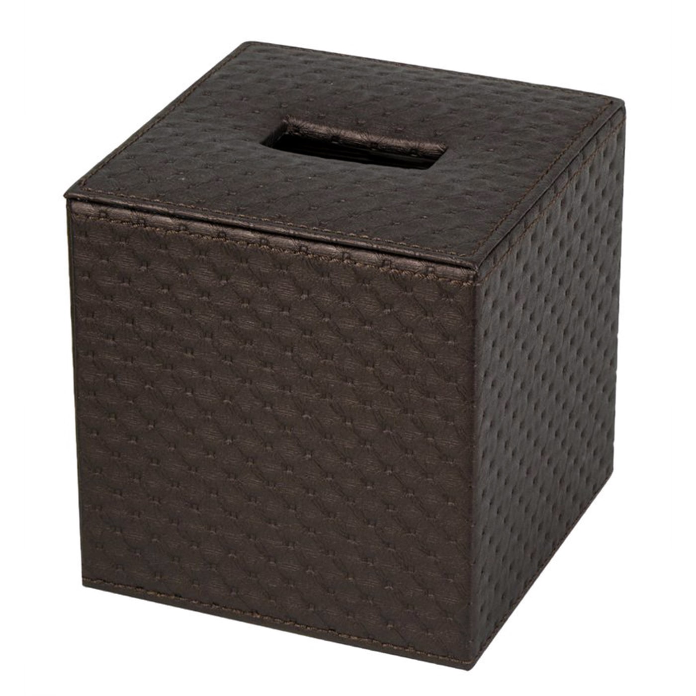 Jackcube Design porta fazzoletti pelle marrone trapuntato