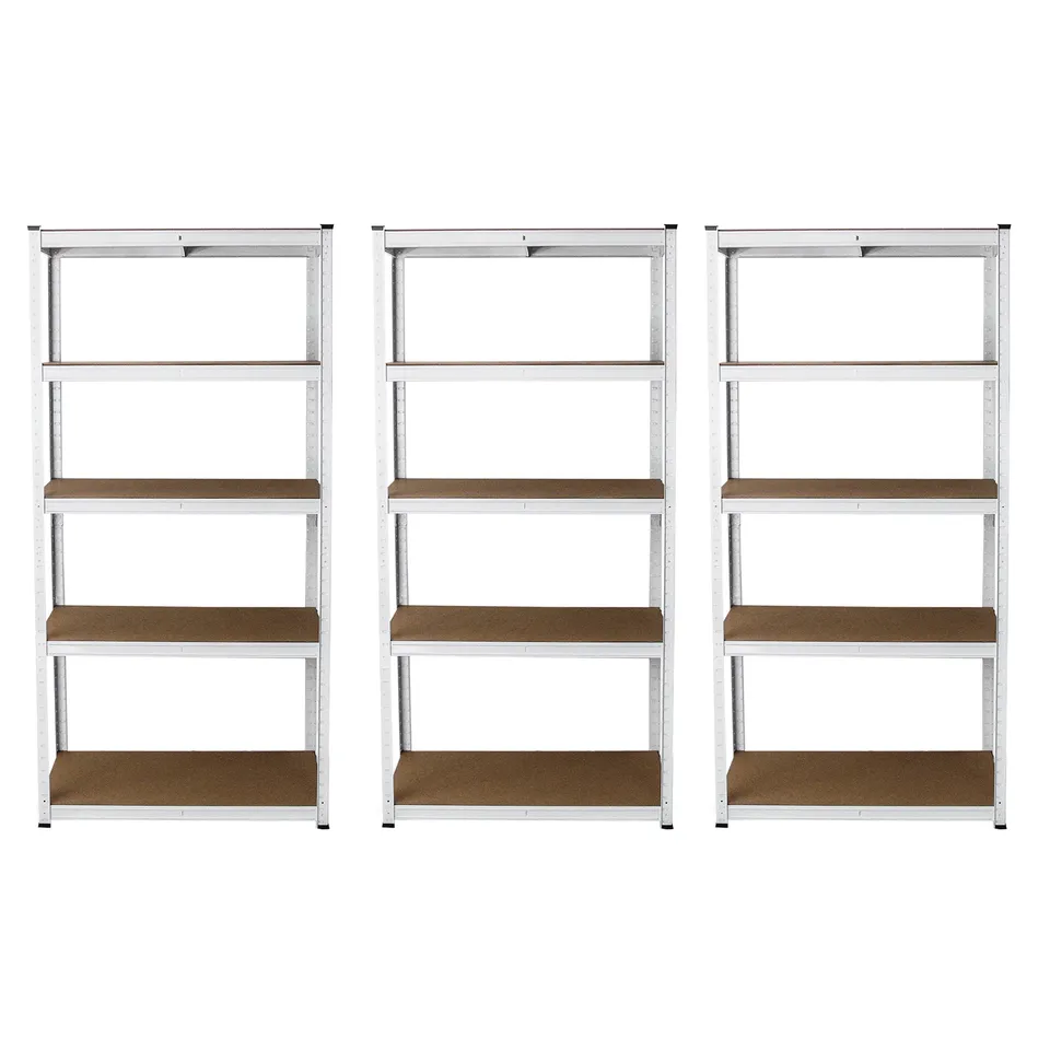Q-Rax E-Rax Scaffale Garage 90x40cm Bianco 3 Pezzi 200kg