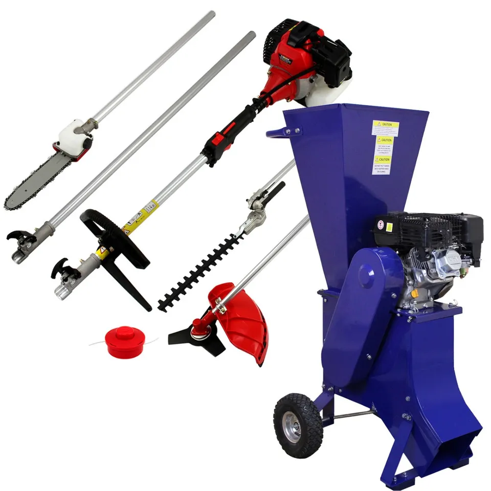 Q-Rax Commercio Artigianato multiutensile 5 in 1 + cippatrice 6,5HP