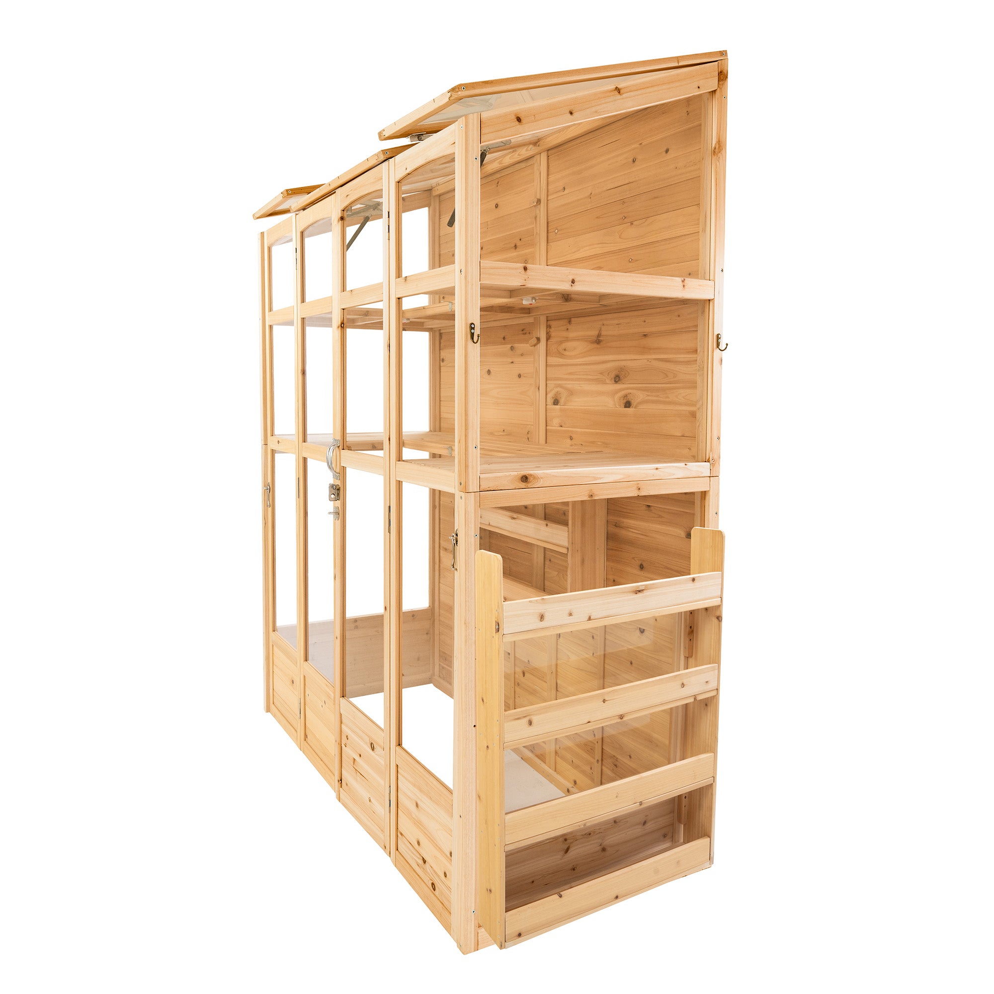 Q-Rax Vittoriana serra giardino legno naturale 152x61