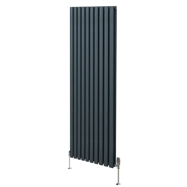 Q-Rax Radiatori Tradizionali 1800x600 radiatore antracite valvole