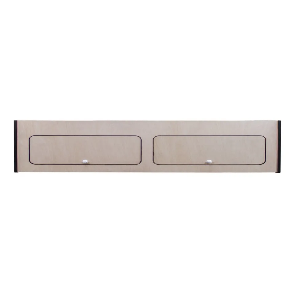 Q-Rax Armadio Pensile Camper 120cm Nero 120x25x25 Chiusura Ammortizzata