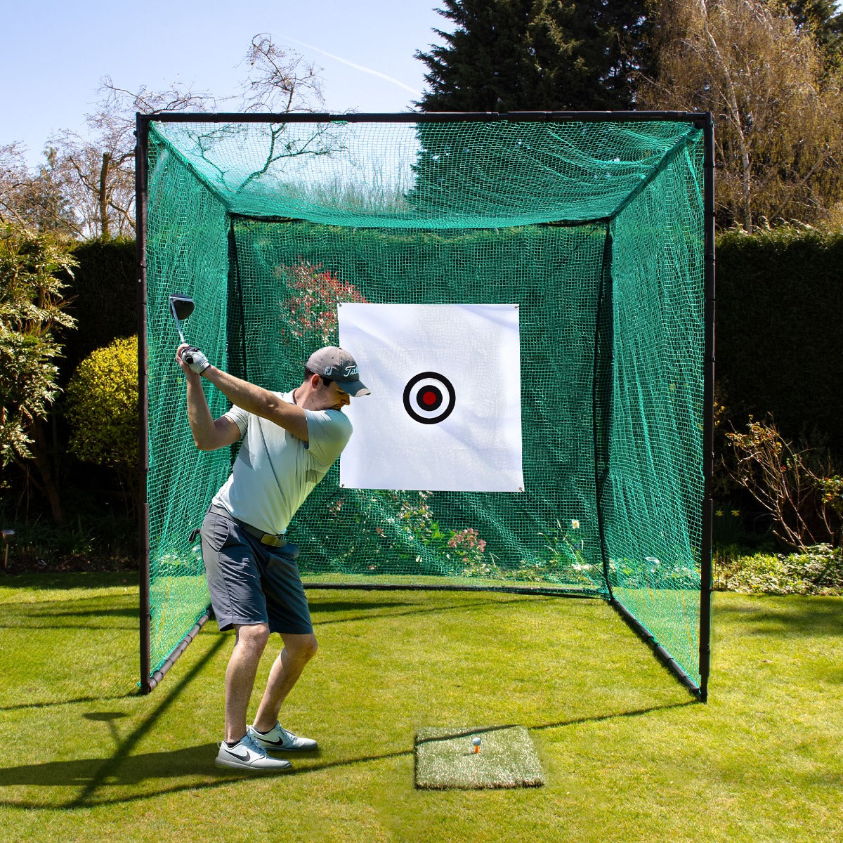 Q-Rax Accessori casa Gabbia Pratica Golf 3x3m con Bersaglio