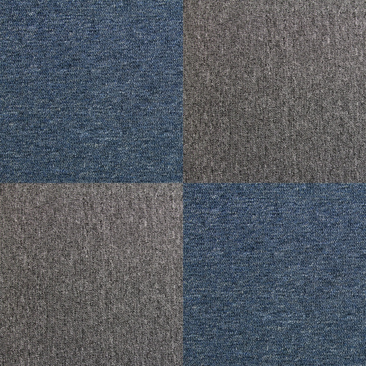 Q-Rax Mattonelle Moquette 40pz 10mq Blu Grigio 50x50